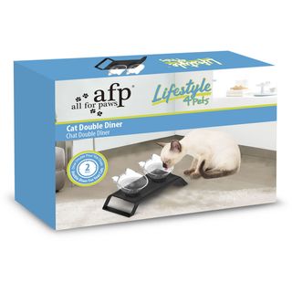 ALL FOR PAWS Lifestyle4Pets Bol dublu pentru pisici, 27,5x15x12,5cm (COD AFP5738)
