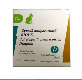 Zgarda Antiparazitara Pisici Biove
