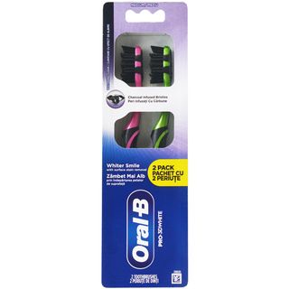 Oral-B, Periuta de dinti Pro 3D White Charcoal, Medium, 2 buc (ID 71003)