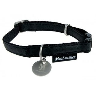 Zgarda caini Macleather Negru 20 mm