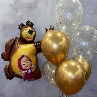 Buchet din baloane " Маша и Медведь "