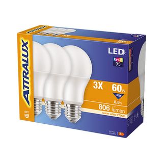 Attralux Bec LED E27 7,2W3p timbru verde:2,91lei 1 set