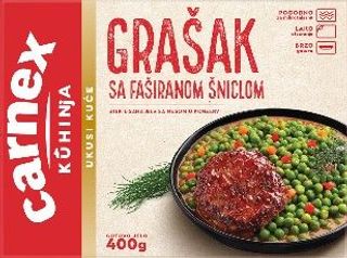 GOTOVO JELO CARNEX FAŠIRANA ŠNICLA SA GRAŠKOM 400G