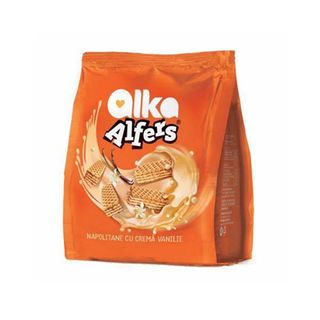 Alfers Napolitane Crema Vanilie 180 G