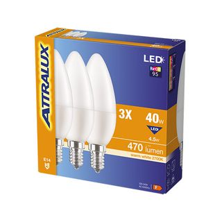 Attralux Bec Led B35 4,5W E14 3Buc