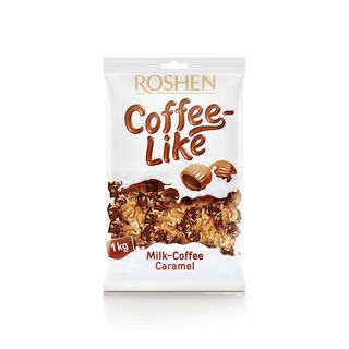 Caramele cu umplutura cu crema cu lapte si cafea Roshen Coffee Like, 1 kg