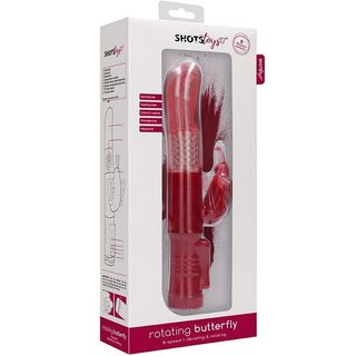 Vibrator Shots Toys »Butterfly« 22,8 cm - Rosu