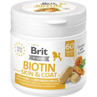 Recompensa functionala pentru caini Brit Vitamins Biotin Skin&Coat Care 120g 60tab