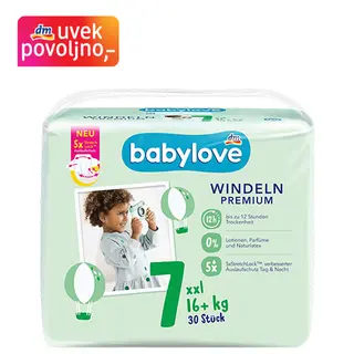 babylove Premium pelene XXL plus veličina 6+ (16+ kg) 30 kom 1677117
