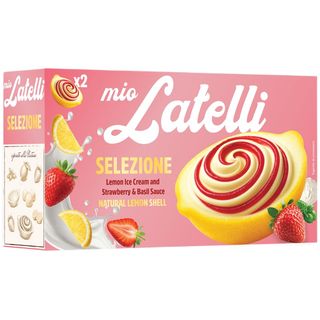 Inghetata de lamaie si capsuni in coaja naturala de lamaie Latelli, 120 g