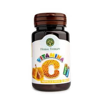 Vitamina C 100 mg cu Propolis și Miere N60 - comprimate masticabile