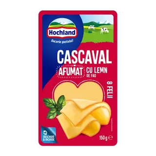 Hochland Cascaval Afumat Felii 45% 150G