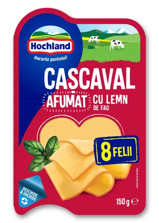 Cascaval felii afumat Hochland 150g