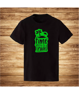 TIME TO TRAVEL crna muška majica t-shirt veličina XL