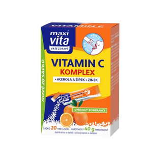 MAXI VITA vitamIn C + acerola + cink 40 GR 20 KOM | 8595011143171