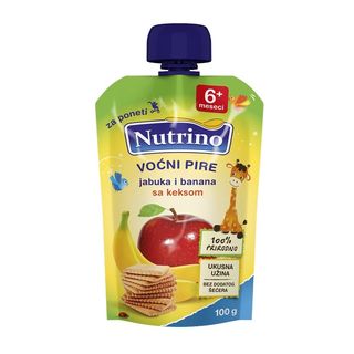 Nutrino pauc jabuka i banana sa keksom 100g nutrino