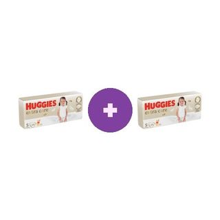 2 x Scutece Huggies Extra Care Mega marimea 5, 11-25 kg, 50 bucati