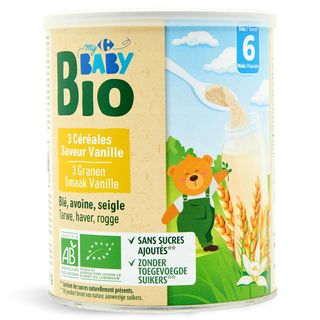 Cereale Pentru Bebelusi Vanilie, De La 6 Luni Organic Carrefour Baby Bio, 220G