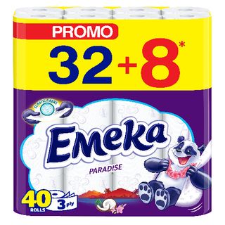Emeka Paradise Тоалетна хартия 3 пласта 40 БР / 38942125