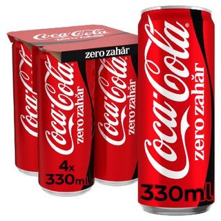 Coca-Cola, Băutură carbogazoasă cola zero zahăr doză 4x330ml