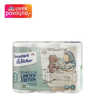 1547460 Saugstark&Sicher Papirnati ubrusi, 3-slojni, više vrsta 3 kom