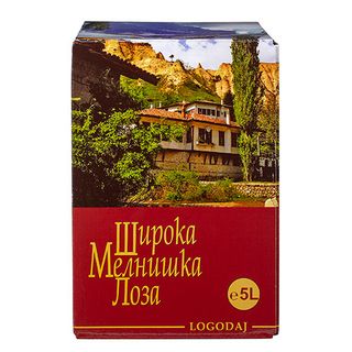 Широка мелнишка лоза Червено вино 5л BIB / 01701900