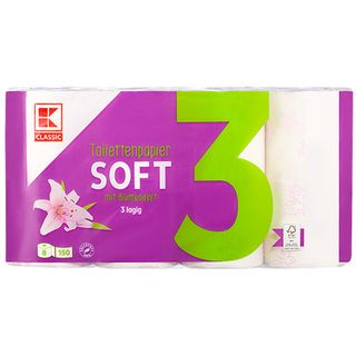 KLC тоалетна хартия 3пл. цветя 8 ролки 150къса / 20764147