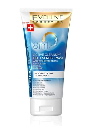 EVELINE facemed 8in1 active gel + scrub + maska 150 ML | 5901761948943