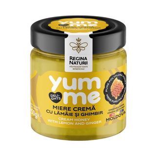 REGINA NATURII  Miere crema YUMME cu lamaie si ghimbir 250g