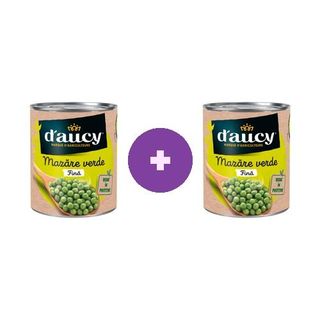 Daucy mazare verde fina 400 g, 2 la pret de 1