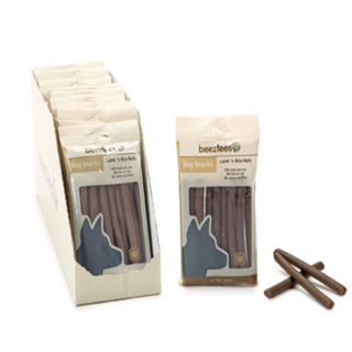 Recompense pentru caini Beeztees Snack Rulou Miel & Orez 150g