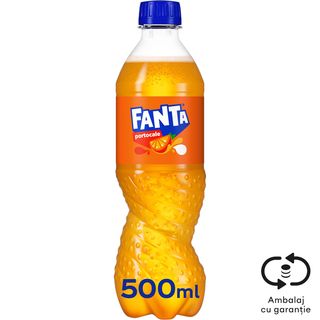 Fanta, Bautura racoritoare carbogazoasa cu suc de portocale 0.5L (ID 41953)