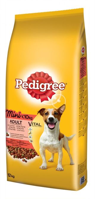 Hrana uscata pentru caini Pedigree Mini Adult cu vita si legume 12 kg