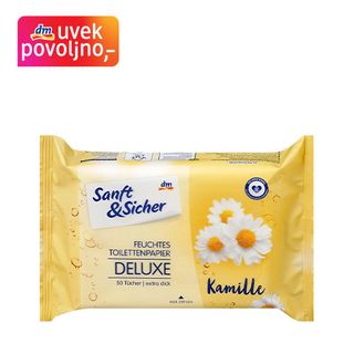 Sanft&Sicher DELUXE vlažni toaletni papir – kamilica, 50kom