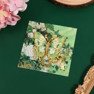 Umjetnički metalni obilježivač za knjige sa motivom „Ples leptira u šumi“