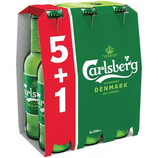 Bere blonda Carlsberg, 5+1 x 0.33 l