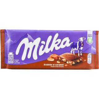 Milka, Milka Ciocolata cu arahide si caramel 90g (ID 48855)