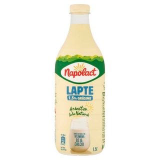 Lapte Integral 1.5% Grasime, Napolact 1.5L