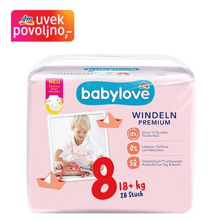 babylove PREMIUM pelene, veličina 8 (18+ kg), 28 kom