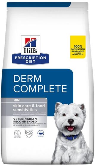 HILL's PD CANINE Hrană uscată Mini DERM COMPLETE, afecţiuni dermatologice 1kg 