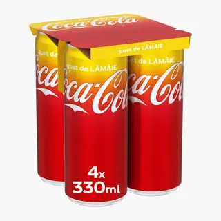 Coca-Cola, Băutură carbogazoasă cola lemon, doză 4x330ml