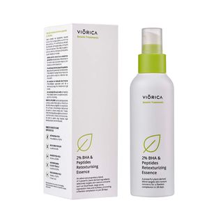 Esenta retexturizanta VIORICA Botanic Treatments cu 2% BHA si peptide 150 ml