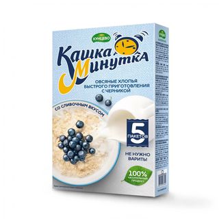КАШКА-МИНУТКА Fulgi de ovaz cu afine si frisca 215g
