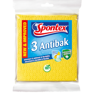 Truleks krpa Antibak 194x180mm 3/1 žuta Spontex 97042487