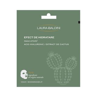 Laura Baldini, Masca servetel hidratanta cu acid hialuronic si extras de cactus