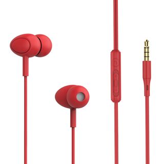 Casti in-ear cu fir Tellur Basic Gamma, microfon,  rosu