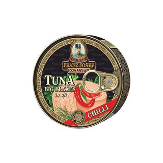 TUNA KOMADI U BILJNOM ULJU SA CILI PAPRIKOM FRANZ JOSEF 170G 1136102
