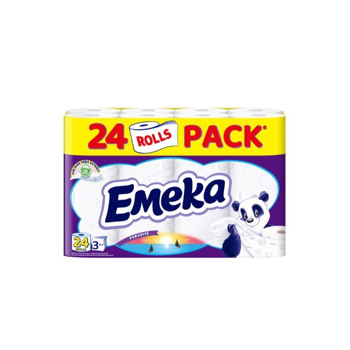 Emeka Paradise Тоалетна хартия,целулозна 3пл 24бр