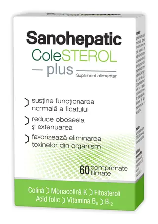 Zdrovit Sanohepatic Colesterol Plus 60 Comprimate