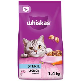 Whiskas, Hrana uscata pentru pisici sterilizate, cu somon 1.4kg (ID 34227)